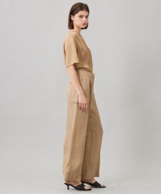 ICB 【洗える】 キュプラピグメントクロス ブラウス