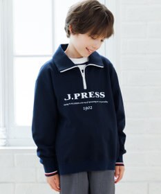 J.PRESS KIDS 【140-170cm】ミニ裏毛 ハーフジップ トレーナー