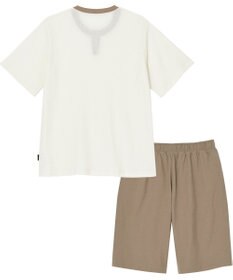 WACOAL MEN WEB限定　ルームウェア　半袖　ひざ上丈　綿混（本体）　前閉じ　/ブロス　GH3300