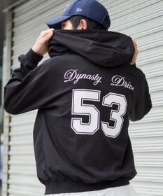 WEGO 【ユニセックスITEM/MLサイズ展開】ナンバリングカットZIPパーカー