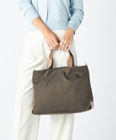LA BAGAGERIE ツイルナイロン×エナメル 2WAYトートバッグ Mサイズ