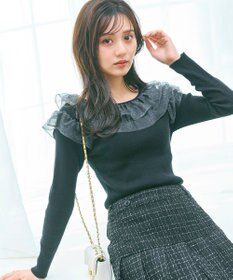 Feroux 襟フリル ニット