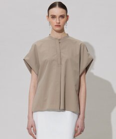 ICB 【接触冷感・UVカット・洗える】ヴィンテージスパンブロード デザインブラウス