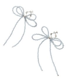 AMERICAN HOLIC ビーズレイーヤードリボンイヤリング