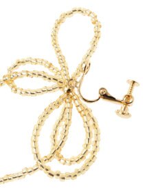 AMERICAN HOLIC ビーズレイーヤードリボンイヤリング