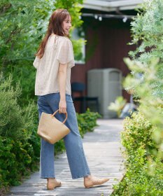 Tiaclasse 【安田美沙子さん/小倉優子さん着用】【洗える】ストレッチワイドデニム