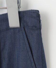 J.PRESS LADIES 【洗える】セルロースシャンブレー セミワイド マリン パンツ