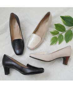 Pointer 日本製 クロコ型押しパンプス