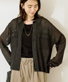 AMERICAN HOLIC シアー襟付きカーディガン