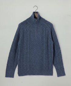 JOSEPH ABBOUD 【柔らか】ラムコットンハイネックジップ セーター