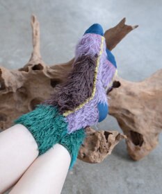 COQ HAPPY PENGUIN リバーシブルファーソックス