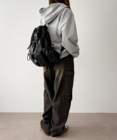 WEGO 【ユニセックス着用ITEM】2ポケットPUドロストナップサック