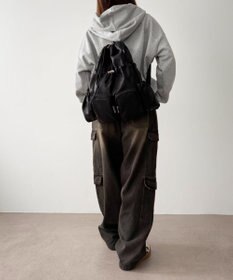 WEGO 【ユニセックス着用ITEM】2ポケットPUドロストナップサック