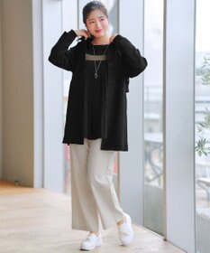 Tiaclasse 日本製エアシルキーワイドパンツ