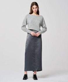 uncrave ラスターサテン スカート（uncrave WHITE）