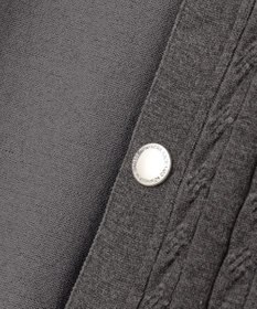 J.PRESS MEN 羽織るだけで整う大人の品格【ストレッチ / イージーケア】【FLEX YARN】ケーブルニット ブルゾンライク カーディガン