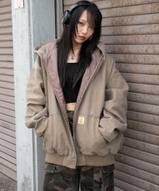 WEGO ワーカーズキルトフードブルゾン