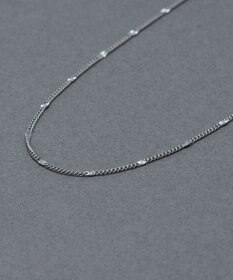 Phoebe 〈金属アレルギー対応〉ポイントチェーンステーションネックレス/シルバー