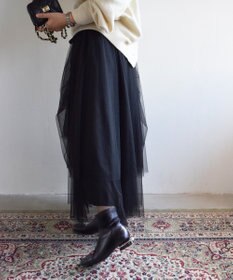 Bridget Birkin 【Bridget Birkin】パールチェーンヒールストレッチショートブーツ