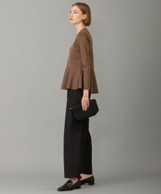 ICB 【洗える】シンセティックヤーン ペプラムニット