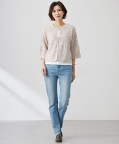 J.PRESS LADIES 【洗える】リブ ノースリーブ カットソー