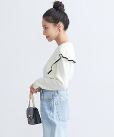 earth music&ecology ビックカラーオフショルニットプルオーバー