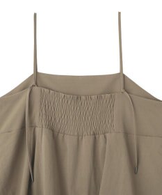 YECCA VECCA ドライタッチペプラムサロペット