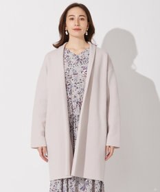 自由区 L 【軽量・洗える】ガウンニット コート