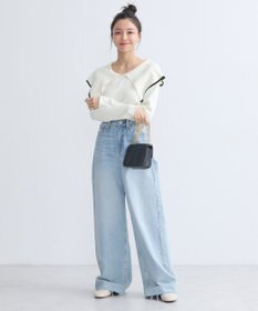 earth music&ecology ビックカラーオフショルニットプルオーバー