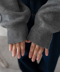 WEGO グラフィックジャガードニットZIPパーカー