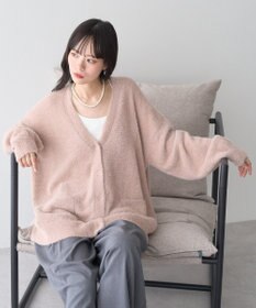 earth music&ecology ラメミニシャギーＶネックカーディガン