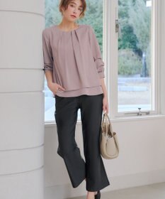 Tiaclasse 日本製エアシルキーワイドパンツ