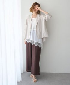 YECCA VECCA 【セットアップ対応】ストライプ柄ワイドパンツ