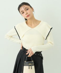 earth music&ecology ビックカラーオフショルニットプルオーバー