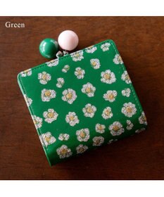 tsumori chisato CARRY グリッターフラワー がま口2つ折り ミニ財布