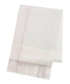 MOONBAT FURLA ウール混 超大判ラメ入りブロックチェックストールマフラー／幅70cm