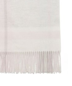 MOONBAT FURLA ウール混 超大判ラメ入りブロックチェックストールマフラー／幅70cm