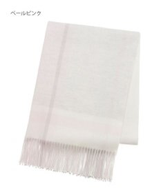 MOONBAT FURLA ウール混 超大判ラメ入りブロックチェックストールマフラー／幅70cm