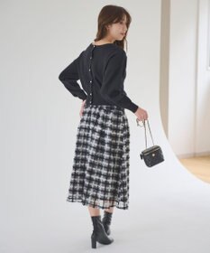 Feroux 【洗える】2WAY パールボタン カーディガン