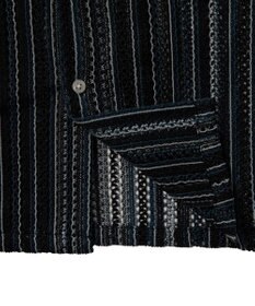 WEGO ストライプメッシュBIGシャツ（S）