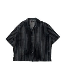 WEGO ストライプメッシュBIGシャツ（S）