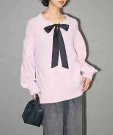 Green Parks ボウタイリボン付きニット