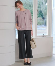 Tiaclasse 日本製エアシルキーワイドパンツ