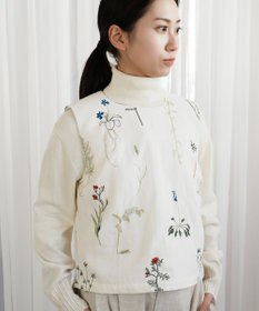 muuc ボタニカル刺繍ベスト