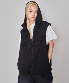 ユニセックス着用ITEM】フードナイロンベスト / WEGO | ファッション