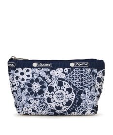 LeSportsac SMALL SLOAN COSMETIC/フローラルレースネイビー