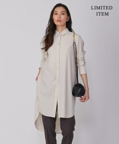 ICB 【WEB限定】 アセテートレーヨン ロングシャツ