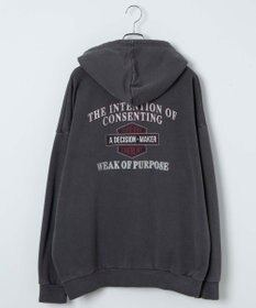 WEGO ピグメントグラフィックプルパーカー