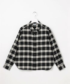 J.PRESS LADIES コットン起毛タータンチェック ショート丈 シャツ ブラウス