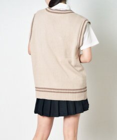 WEGO 【SCHOOLITEM】ラインスクールニットベスト